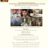 international conference “Beyond the Protagonist: Supporting Characters in Big Screen Greece and Rome”